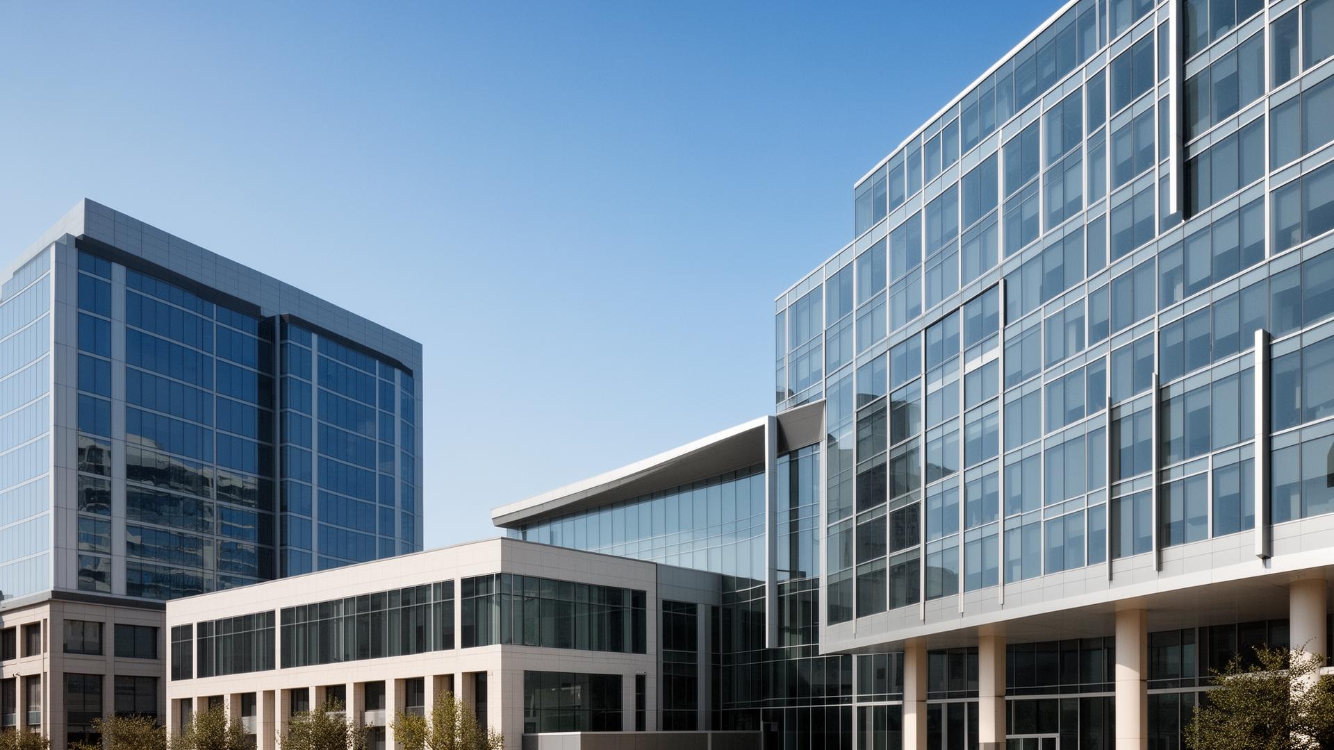Modern Irving business district architecture
